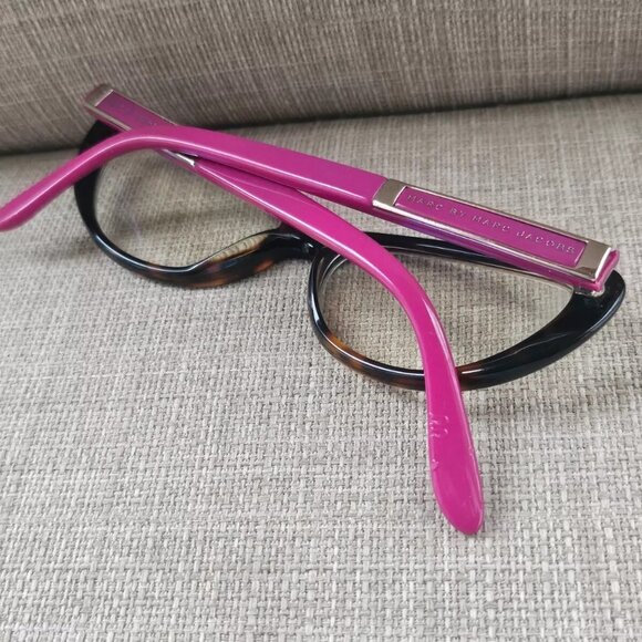 Marc by Marc Jacobs Women Eyeglasses Frame Pink/Tortoise Brown Glasses Frame - Picture 5 of 12